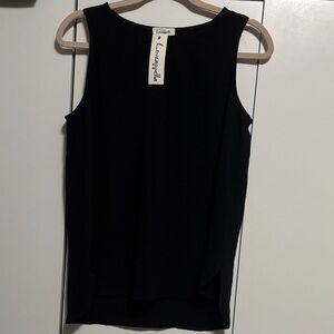 Loveappella Elegant Black Sleeveless Top